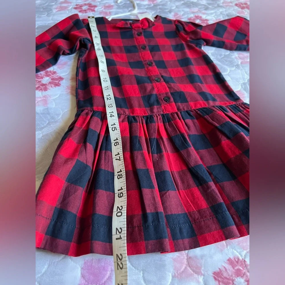 NWT GAP Baby Gap Red and Navy Buffalo Plaid Checkered Toddler Dress Size 4